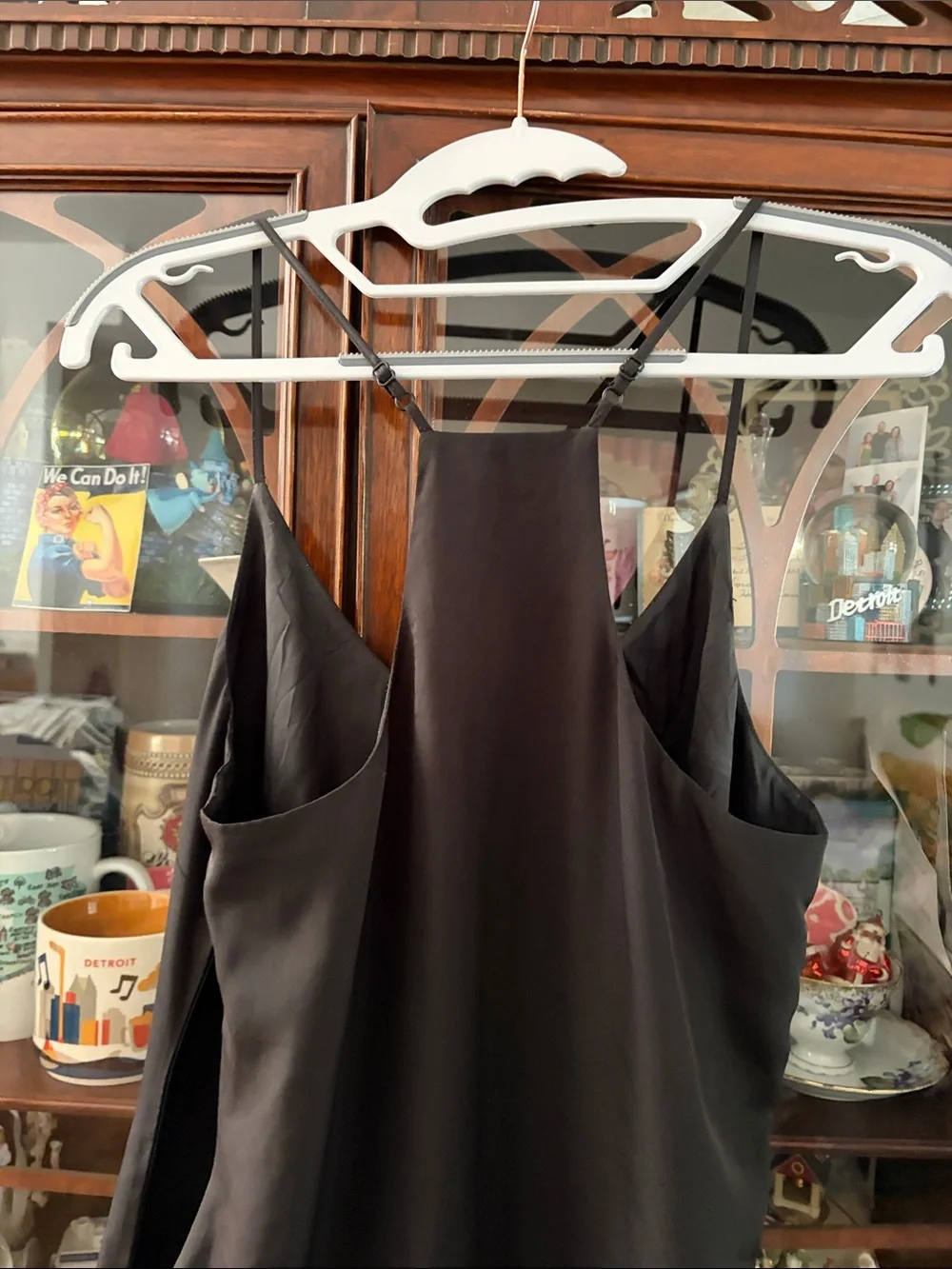 J. Crew Black Silk Blend Slip Mini Dress